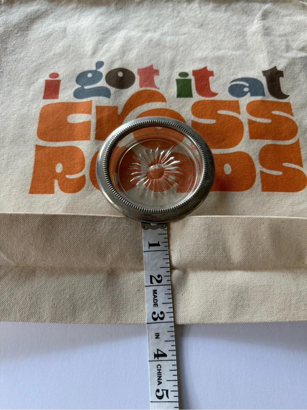 Tote Bag 100% Organic Cotton Canvas “I Got it at Crossroads” Never Used